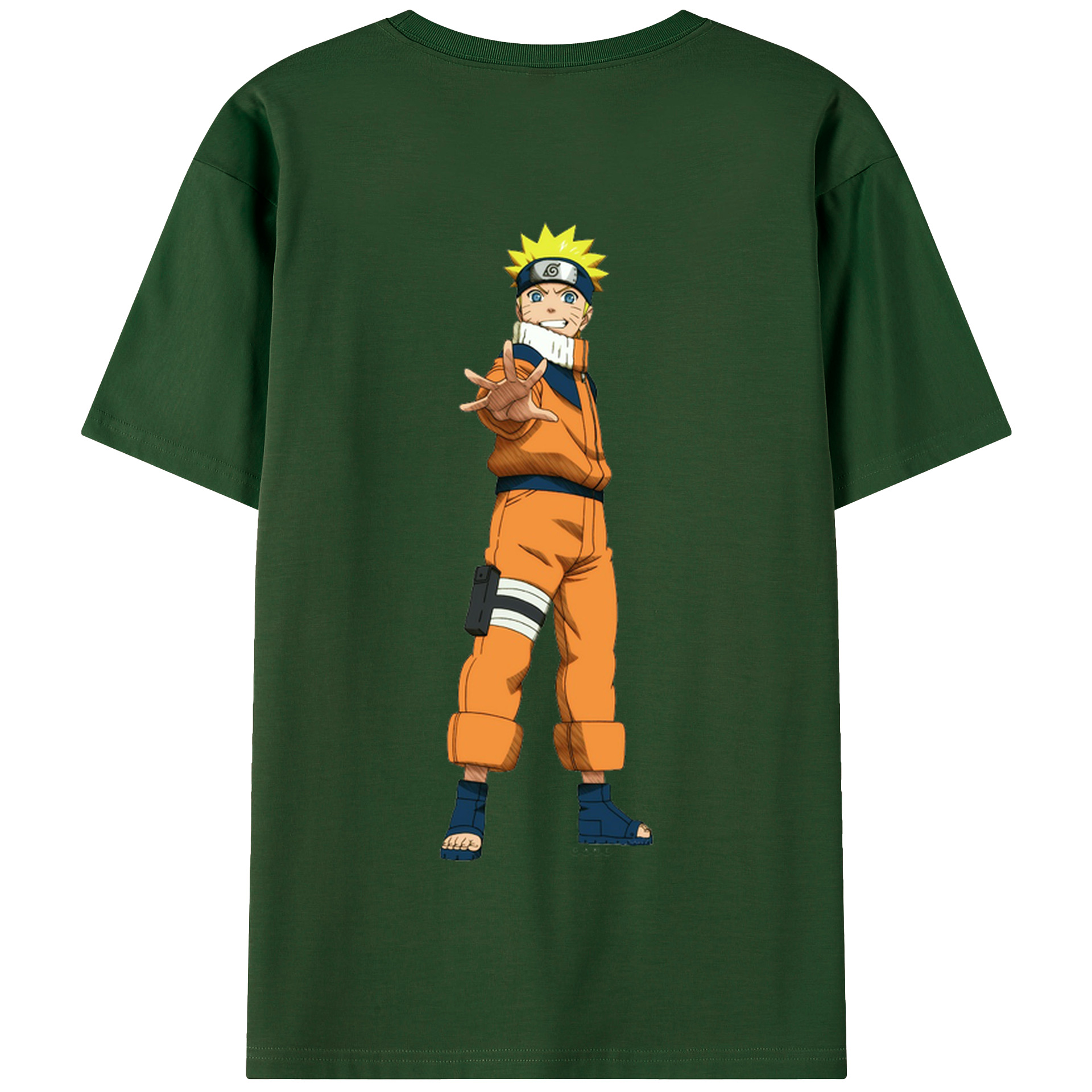 （画像用） NARUTO -ナルト- うずまき ナルト Uzumaki Naruto 綿100％半袖Tシャツ（背面プリント）